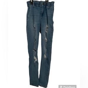 Junior size 11 BlueSpice blue Jean distressed A252Gt13